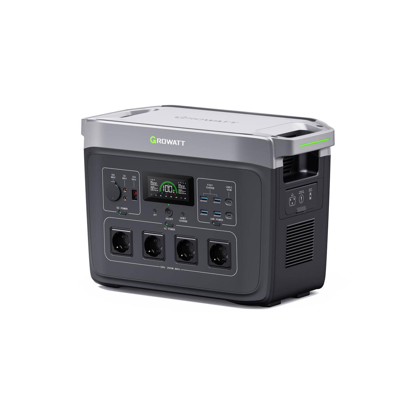 Зарядна станція 2.4 кВт Growatt INFINITY 2000 PRO: 2400 Вт / 2048 Вт·год LiFePO4 – Резервне живлення для дому та офісу - Зображення 3