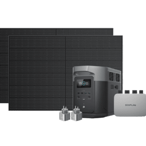 Комплект EcoFlow PowerStream - мікроінвертор 600W + зарядна станція Delta Max 2000 та сонячні панелі 2х400